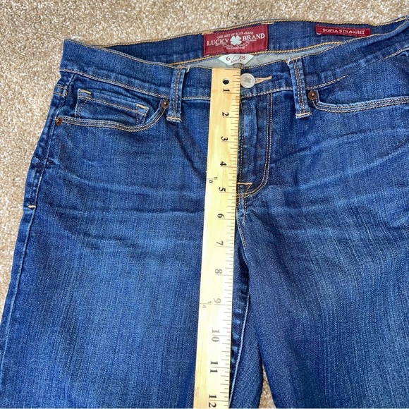 Lucky Brand Sofia straight leg jeans medium wash low/mid rise pants SZ 6 - Picture 4 of 6